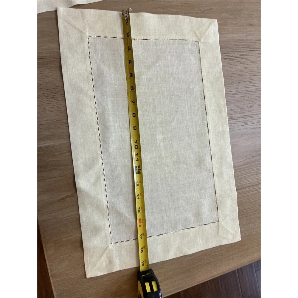Sferra CLASSICO Hem stitched  Placemats & Napkins  Set Of 4 Each Italian Linen
